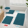 image:imageSmiry Luxury Chenille Bathroom Rugs 36x24 Extra Soft and Absorbent Shaggy Bath Mat Machine Washable NonSlip Plush Carpet Runner for Tub Shower and Floor Home Decor Accessories Lake Blue