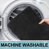 image:imageSmiry Memory Foam Bath Mat 3 Set 24x16 36 x 24 and UShaped 20x20 Super Soft Absorbent Bathroom Rugs Non Slip Bath Rug Runner for Bathroom Floors Black