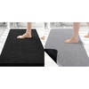 image:imageSmiry Bathroom Rugs Set 2 Piece30x20 Plus 30x20 Soft Absorbent Bath Mat Non Slip Machine Washable Quick Dry Bath Rugs for Bathroom Floor Tub Shower BlackampGrey