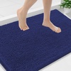 image:imageSmiry Luxury Chenille Bathroom Rugs 36x24 Extra Soft and Absorbent Shaggy Bath Mat Machine Washable NonSlip Plush Carpet Runner for Tub Shower and Floor Home Decor Accessories Deep Blue