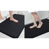 image:imageSmiry Memory Foam Bath Mat Set 24x16 and 36x24 Black Super Soft Absorbent Bathroom Rugs Non Slip Bath Rug Runner for Shower Bathroom Floors