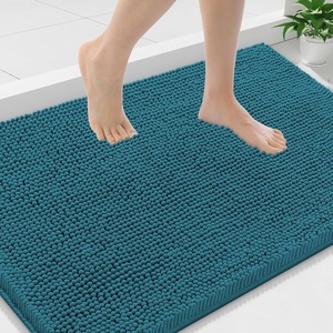 image:imageSmiry Luxury Chenille Bathroom Rugs 36x24 Extra Soft and Absorbent Shaggy Bath Mat Machine Washable NonSlip Plush Carpet Runner for Tub Shower and Floor Home Decor Accessories Lake Blue