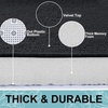 image:imageSmiry Memory Foam Bath Mat 3 Set 24x16 36x24 and UShaped 24x20 Super Soft Absorbent Bathroom Rugs Non Slip Bath Rug Runner for Bathroom Floors Black