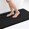 image:imageSmiry Memory Foam Bath Mat 3 Set 24x16 36x24 and UShaped 24x20 Super Soft Absorbent Bathroom Rugs Non Slip Bath Rug Runner for Bathroom Floors Black