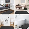 image:imageSmiry Memory Foam Bath Mat 3 Set 24x16 36x24 and UShaped 24x20 Super Soft Absorbent Bathroom Rugs Non Slip Bath Rug Runner for Bathroom Floors Black