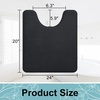 image:imageSmiry Memory Foam Bath Mat 36x24 and 24x20 UShaped Toilet Extra Soft Absorbent Bathroom Rugs Non Slip Bath Rug Runner for Shower Bathroom Floors Black