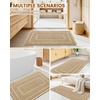 image:imageSmiry Upgraded Waffle Bath Mat for Bathroom 30x20 Soft Absorbent Non Slip Bathroom Rug with Tassels Machine Washable Quick Dry Bath Mat for Floor Tub Shower BrownBrown
