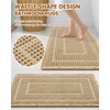 image:imageSmiry Upgraded Waffle Bath Mat for Bathroom 30x20 Soft Absorbent Non Slip Bathroom Rug with Tassels Machine Washable Quick Dry Bath Mat for Floor Tub Shower BrownBrown