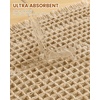 image:imageSmiry Upgraded Waffle Bath Mat for Bathroom 30x20 Soft Absorbent Non Slip Bathroom Rug with Tassels Machine Washable Quick Dry Bath Mat for Floor Tub Shower BrownBrown