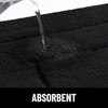 image:imageSmiry Bath Rug and Dog Door Mat Set Luxury Chenille Bath Rug Black 30x20 and Classic Dog Door Mat for Muddy Paws Black 30x20
