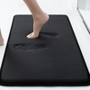 image:imageSmiry Bath Rug and Dog Door Mat Set Memory Foam Bath Rug Black 24x16 and Dog Door Mat for Muddy Paws Grey 30x20