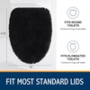 image:imageSmiry Chenille Bath Rug and Mats Set of 3Extra Soft and Absorbent Shaggy Bath Mat Machine Washable NonSlip Plush Carpet 30x 20UShaped 24 x20175x 15 Black