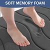 image:imageSmiry Memory Foam Bath Mat 32x20 Extra Soft and Absorbent Bathroom Mats Non Slip Washable Carpet for Floor Shower and Tub BlackBlack