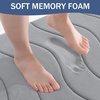 image:imageSmiry Memory Foam Bath Mat 32x20 Extra Soft and Absorbent Bathroom Mats Non Slip Washable Carpet for Floor Shower and Tub BlackGrey