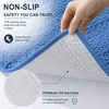 image:imageSmiry Striped Thick Bathroom Rug and Contour Toilet Rug Size 47x20  UShaped 24x20 in Cornflower Blue 2 Item Bundle