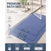 image:imageSmiry Ultra Thin Bath Mat 34x21 Non Slip Rubber Washable Bathroom Rugs  Navy Blue Low Pile Quick Dry Absorbent Bath Mat for Bathroom Floors Tub Sink Shower Outside Home Decor AccessoriesCornflower Blue