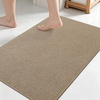 image:imageSmiry Ultra Thin Bath Mat 34x21 Non Slip Rubber Washable Bathroom Rugs  Navy Blue Low Pile Quick Dry Absorbent Bath Mat for Bathroom Floors Tub Sink Shower Outside Home Decor AccessoriesCamel