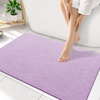 image:imageSmiry Ultra Thin Bath Mat 34x21 Non Slip Rubber Washable Bathroom Rugs  Navy Blue Low Pile Quick Dry Absorbent Bath Mat for Bathroom Floors Tub Sink Shower Outside Home Decor AccessoriesPurple