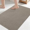 image:imageSmiry Ultra Thin Bath Mat 34x21 Non Slip Rubber Washable Bathroom Rugs  Navy Blue Low Pile Quick Dry Absorbent Bath Mat for Bathroom Floors Tub Sink Shower Outside Home Decor AccessoriesLatte
