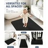 image:imageSmiry Ultra Thin Bath Mat 34x21 Non Slip Rubber Washable Bathroom Rugs  Navy Blue Low Pile Quick Dry Absorbent Bath Mat for Bathroom Floors Tub Sink Shower Outside Home Decor AccessoriesBlack
