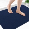 image:imageSmiry Ultra Thin Bath Mat 34x21 Non Slip Rubber Washable Bathroom Rugs  Navy Blue Low Pile Quick Dry Absorbent Bath Mat for Bathroom Floors Tub Sink Shower Outside Home Decor AccessoriesNavy Blue