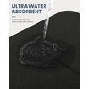 image:imageSmiry Ultra Thin Bath Mat 34x21 Non Slip Rubber Washable Bathroom Rugs  Navy Blue Low Pile Quick Dry Absorbent Bath Mat for Bathroom Floors Tub Sink Shower Outside Home Decor AccessoriesBlack