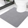 image:imageSmiry Ultra Thin Bath Mat 34x21 Non Slip Rubber Washable Bathroom Rugs  Navy Blue Low Pile Quick Dry Absorbent Bath Mat for Bathroom Floors Tub Sink Shower Outside Home Decor AccessoriesGrey