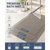 image:imageSmiry Ultra Thin Bath Mat 34x21 Non Slip Rubber Washable Bathroom Rugs  Navy Blue Low Pile Quick Dry Absorbent Bath Mat for Bathroom Floors Tub Sink Shower Outside Home Decor AccessoriesLatte
