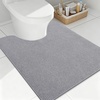 image:imageSmiry Ultra Thin Bath Mat 34x21 Non Slip Rubber Washable Bathroom Rugs  Navy Blue Low Pile Quick Dry Absorbent Bath Mat for Bathroom Floors Tub Sink Shower Outside Home Decor AccessoriesGrey