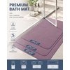 image:imageSmiry Ultra Thin Bath Mat 34x21 Non Slip Rubber Washable Bathroom Rugs  Navy Blue Low Pile Quick Dry Absorbent Bath Mat for Bathroom Floors Tub Sink Shower Outside Home Decor AccessoriesDeep Plum