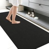 image:imageSmiry Ultra Thin Bath Mat 34x21 Non Slip Rubber Washable Bathroom Rugs  Navy Blue Low Pile Quick Dry Absorbent Bath Mat for Bathroom Floors Tub Sink Shower Outside Home Decor AccessoriesBlack