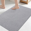image:imageSmiry Ultra Thin Bath Mat 34x21 Non Slip Rubber Washable Bathroom Rugs  Navy Blue Low Pile Quick Dry Absorbent Bath Mat for Bathroom Floors Tub Sink Shower Outside Home Decor AccessoriesLight Grey