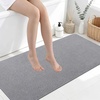 image:imageSmiry Ultra Thin Bath Mat 34x21 Non Slip Rubber Washable Bathroom Rugs  Navy Blue Low Pile Quick Dry Absorbent Bath Mat for Bathroom Floors Tub Sink Shower Outside Home Decor AccessoriesGrey