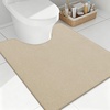 image:imageSmiry Ultra Thin Bath Mat 34x21 Non Slip Rubber Washable Bathroom Rugs  Navy Blue Low Pile Quick Dry Absorbent Bath Mat for Bathroom Floors Tub Sink Shower Outside Home Decor AccessoriesBeige