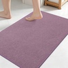 image:imageSmiry Ultra Thin Bath Mat 34x21 Non Slip Rubber Washable Bathroom Rugs  Navy Blue Low Pile Quick Dry Absorbent Bath Mat for Bathroom Floors Tub Sink Shower Outside Home Decor AccessoriesDeep Plum