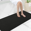 image:imageSmiry Ultra Thin Bath Mat 34x21 Non Slip Rubber Washable Bathroom Rugs  Navy Blue Low Pile Quick Dry Absorbent Bath Mat for Bathroom Floors Tub Sink Shower Outside Home Decor AccessoriesBlack