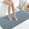 image:imageSmiry Ultra Thin Bath Mat 34x21 Non Slip Rubber Washable Bathroom Rugs  Navy Blue Low Pile Quick Dry Absorbent Bath Mat for Bathroom Floors Tub Sink Shower Outside Home Decor AccessoriesGrayish Blue
