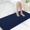 image:imageSmiry Ultra Thin Bath Mat 34x21 Non Slip Rubber Washable Bathroom Rugs  Navy Blue Low Pile Quick Dry Absorbent Bath Mat for Bathroom Floors Tub Sink Shower Outside Home Decor AccessoriesNavy Blue