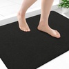 image:imageSmiry Ultra Thin Bath Mat 34x21 Non Slip Rubber Washable Bathroom Rugs  Navy Blue Low Pile Quick Dry Absorbent Bath Mat for Bathroom Floors Tub Sink Shower Outside Home Decor AccessoriesBlack