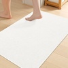 image:imageSmiry Ultra Thin Bath Mat 34x21 Non Slip Rubber Washable Bathroom Rugs  Navy Blue Low Pile Quick Dry Absorbent Bath Mat for Bathroom Floors Tub Sink Shower Outside Home Decor AccessoriesWhite