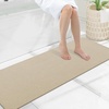 image:imageSmiry Ultra Thin Bath Mat 34x21 Non Slip Rubber Washable Bathroom Rugs  Navy Blue Low Pile Quick Dry Absorbent Bath Mat for Bathroom Floors Tub Sink Shower Outside Home Decor AccessoriesBeige
