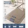 image:imageSmiry Ultra Thin Bath Mat 34x21 Non Slip Rubber Washable Bathroom Rugs  Navy Blue Low Pile Quick Dry Absorbent Bath Mat for Bathroom Floors Tub Sink Shower Outside Home Decor AccessoriesCamel