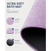 image:imageSmiry Ultra Thin Bath Mat 34x21 Non Slip Rubber Washable Bathroom Rugs  Navy Blue Low Pile Quick Dry Absorbent Bath Mat for Bathroom Floors Tub Sink Shower Outside Home Decor AccessoriesPurple