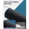 image:imageSmiry Ultra Thin Bath Mat 34x21 Non Slip Rubber Washable Bathroom Rugs  Navy Blue Low Pile Quick Dry Absorbent Bath Mat for Bathroom Floors Tub Sink Shower Outside Home Decor AccessoriesPeacock Blue