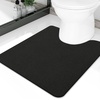 image:imageSmiry Ultra Thin Bath Mat 34x21 Non Slip Rubber Washable Bathroom Rugs  Navy Blue Low Pile Quick Dry Absorbent Bath Mat for Bathroom Floors Tub Sink Shower Outside Home Decor AccessoriesBlack