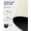 image:imageSmiry Ultra Thin Bath Mat 34x21 Non Slip Rubber Washable Bathroom Rugs  Navy Blue Low Pile Quick Dry Absorbent Bath Mat for Bathroom Floors Tub Sink Shower Outside Home Decor AccessoriesIvory