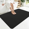 image:imageSmiry Ultra Thin Bath Mat 34x21 Non Slip Rubber Washable Bathroom Rugs  Navy Blue Low Pile Quick Dry Absorbent Bath Mat for Bathroom Floors Tub Sink Shower Outside Home Decor AccessoriesBlack