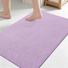 image:imageSmiry Ultra Thin Bath Mat 34x21 Non Slip Rubber Washable Bathroom Rugs  Navy Blue Low Pile Quick Dry Absorbent Bath Mat for Bathroom Floors Tub Sink Shower Outside Home Decor AccessoriesPurple