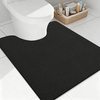 image:imageSmiry Ultra Thin Bath Mat 34x21 Non Slip Rubber Washable Bathroom Rugs  Navy Blue Low Pile Quick Dry Absorbent Bath Mat for Bathroom Floors Tub Sink Shower Outside Home Decor AccessoriesBlack