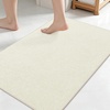 image:imageSmiry Ultra Thin Bath Mat 34x21 Non Slip Rubber Washable Bathroom Rugs  Navy Blue Low Pile Quick Dry Absorbent Bath Mat for Bathroom Floors Tub Sink Shower Outside Home Decor AccessoriesIvory